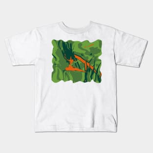 Abstract design - wild colors and shapes Kids T-Shirt